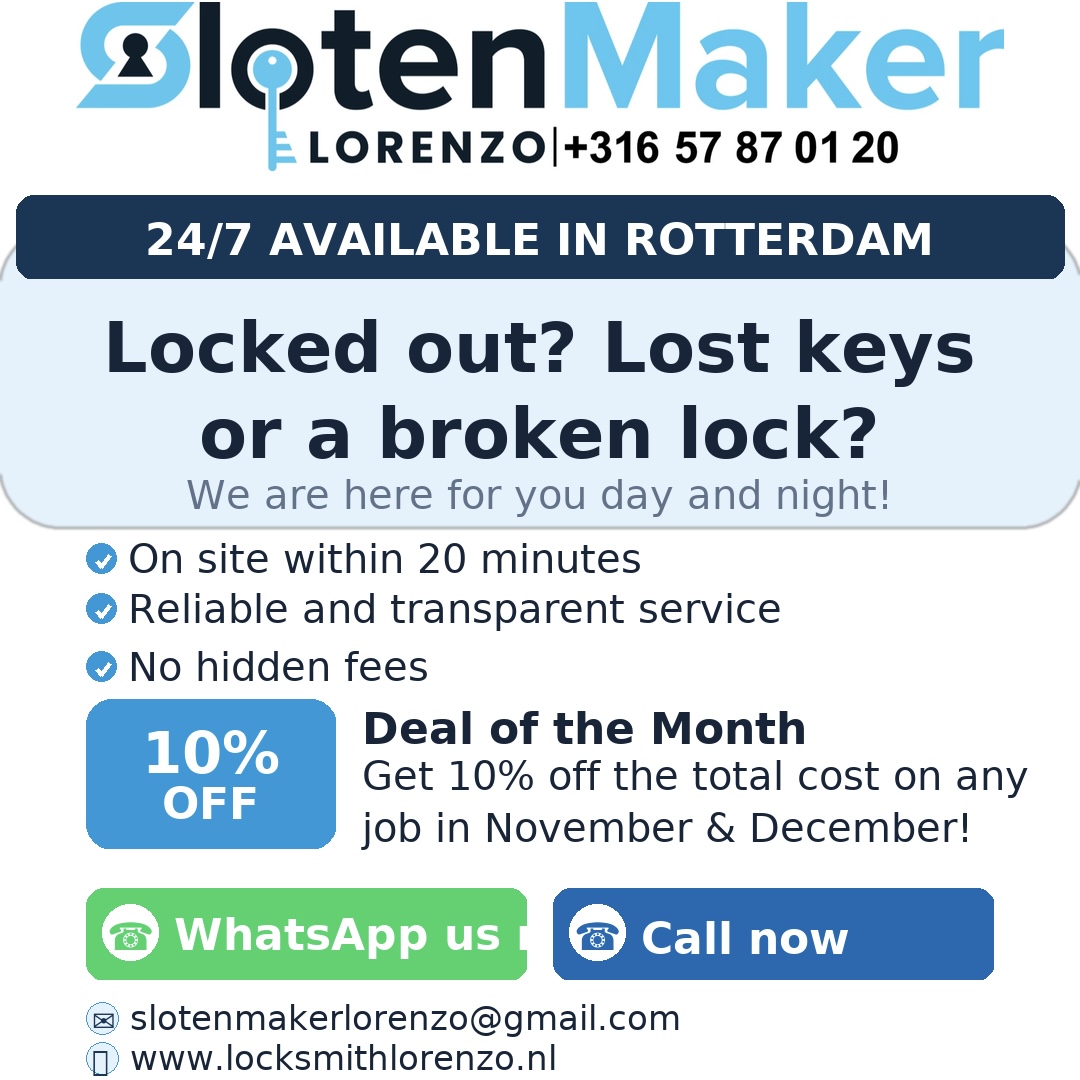 Slotenmaker Rotterdam Centrum – Locksmith Slotenmaker Lorenzo